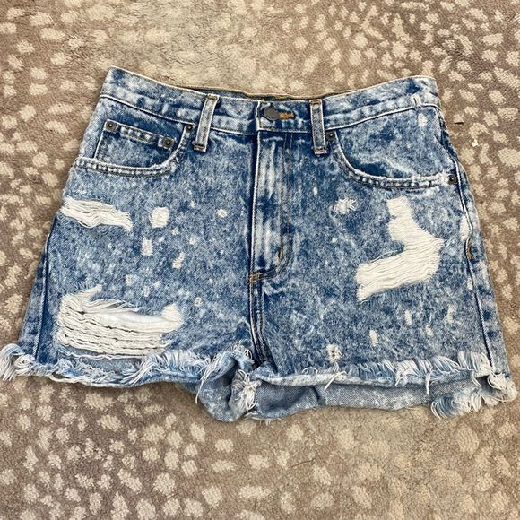 Carmar Pants - Carmar LF Stonewashed High Waist Destroyed Denim Cutoff Shorts